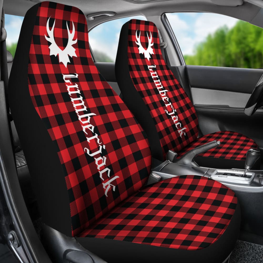 Canada Car Seat Covers Canada Day Camo Lumberjack Buffalo Plaid 3 550317 - YourCarButBetter