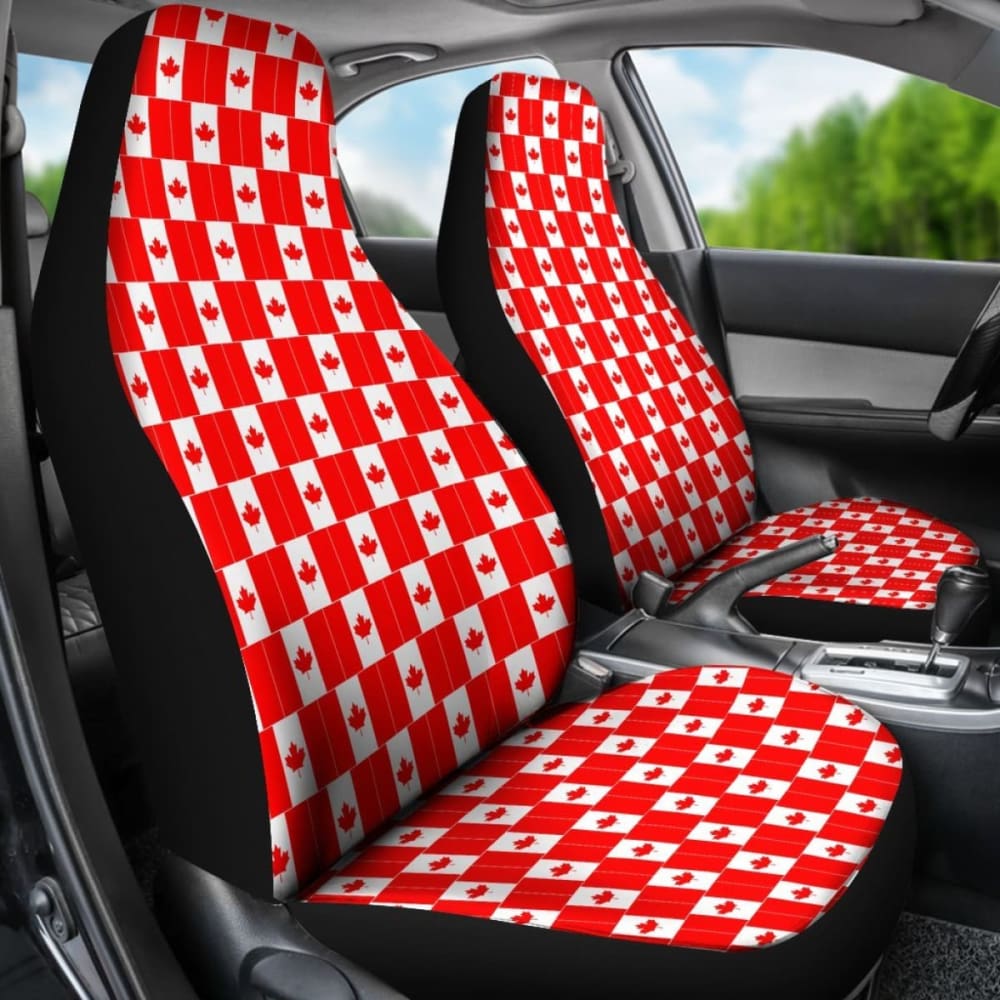 Canada Car Seat Covers Flag Pattern 550317 - YourCarButBetter