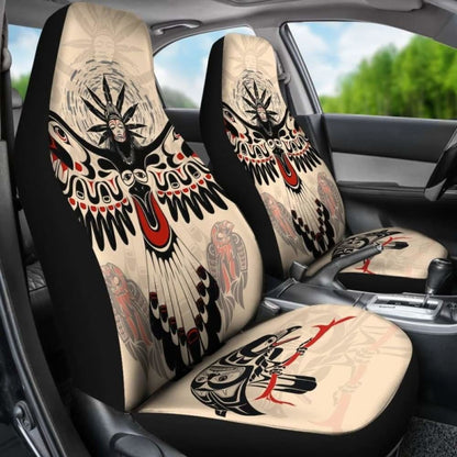 Canada Car Seat Covers Haida Bird 550317 - YourCarButBetter