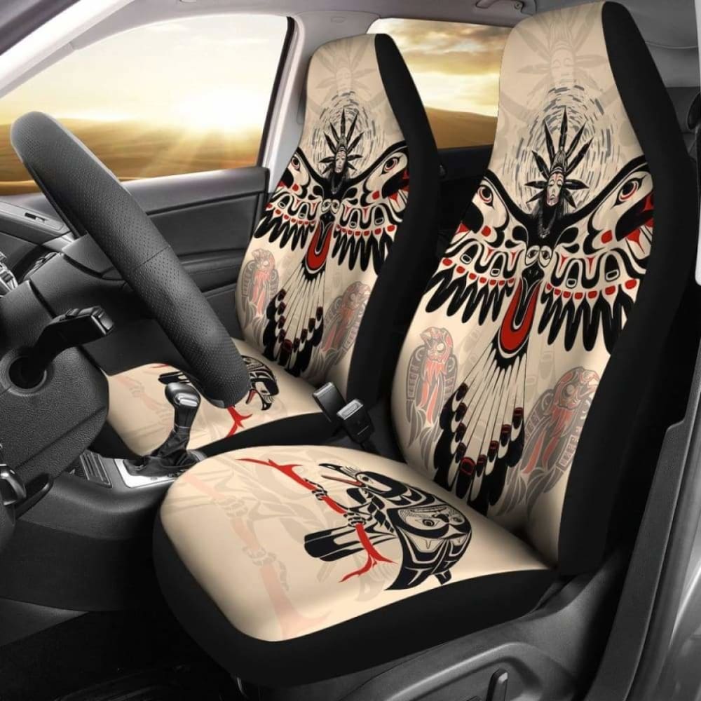 Canada Car Seat Covers Haida Bird 550317 - YourCarButBetter