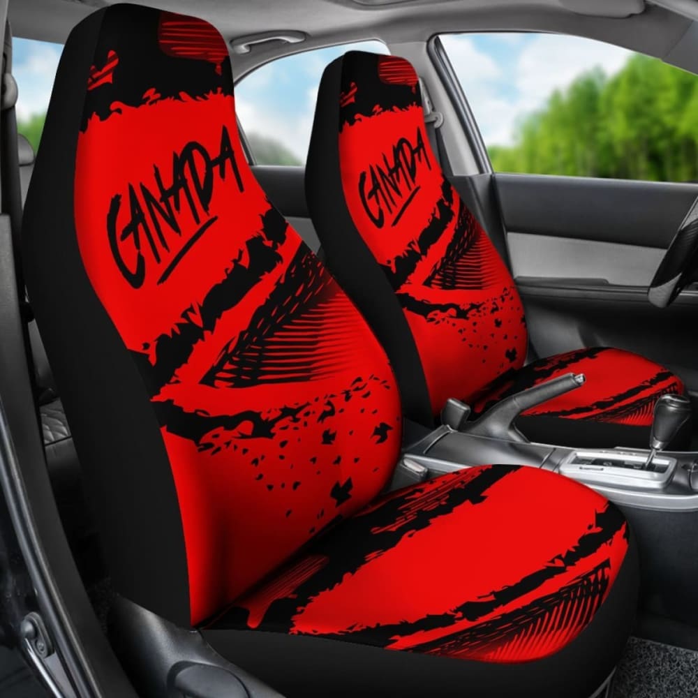 Canada Car Seat Covers Red Black Color Blur Style 550317 - YourCarButBetter