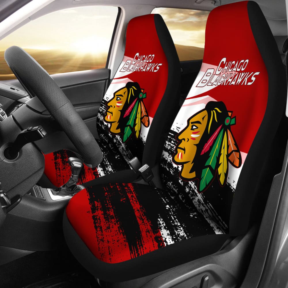Canada Chicago Blackhawks Red Car Seat Covers 550317 - YourCarButBetter