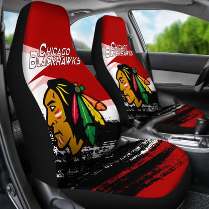 Canada Chicago Blackhawks Red Car Seat Covers 550317 - YourCarButBetter