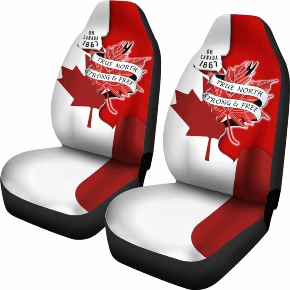 Canada Day True North Strong And Free Maple Leaf Car Seat Covers 2 174914 - YourCarButBetter
