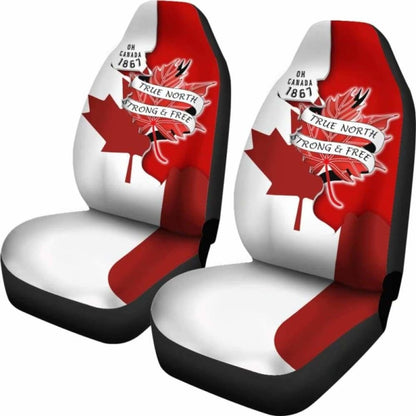 Canada Day True North Strong And Free Maple Leaf Car Seat Covers 2 174914 - YourCarButBetter