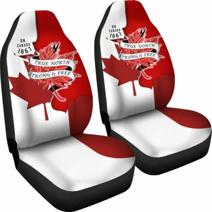 Canada Day True North Strong And Free Maple Leaf Car Seat Covers 2 174914 - YourCarButBetter