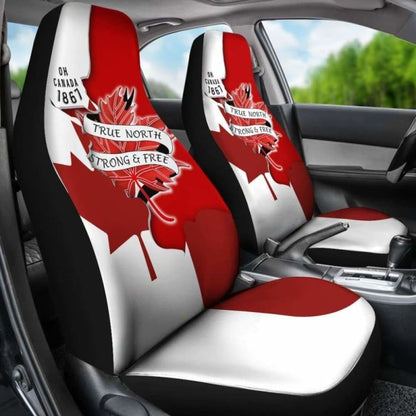 Canada Day True North Strong And Free Maple Leaf Car Seat Covers 2 174914 - YourCarButBetter