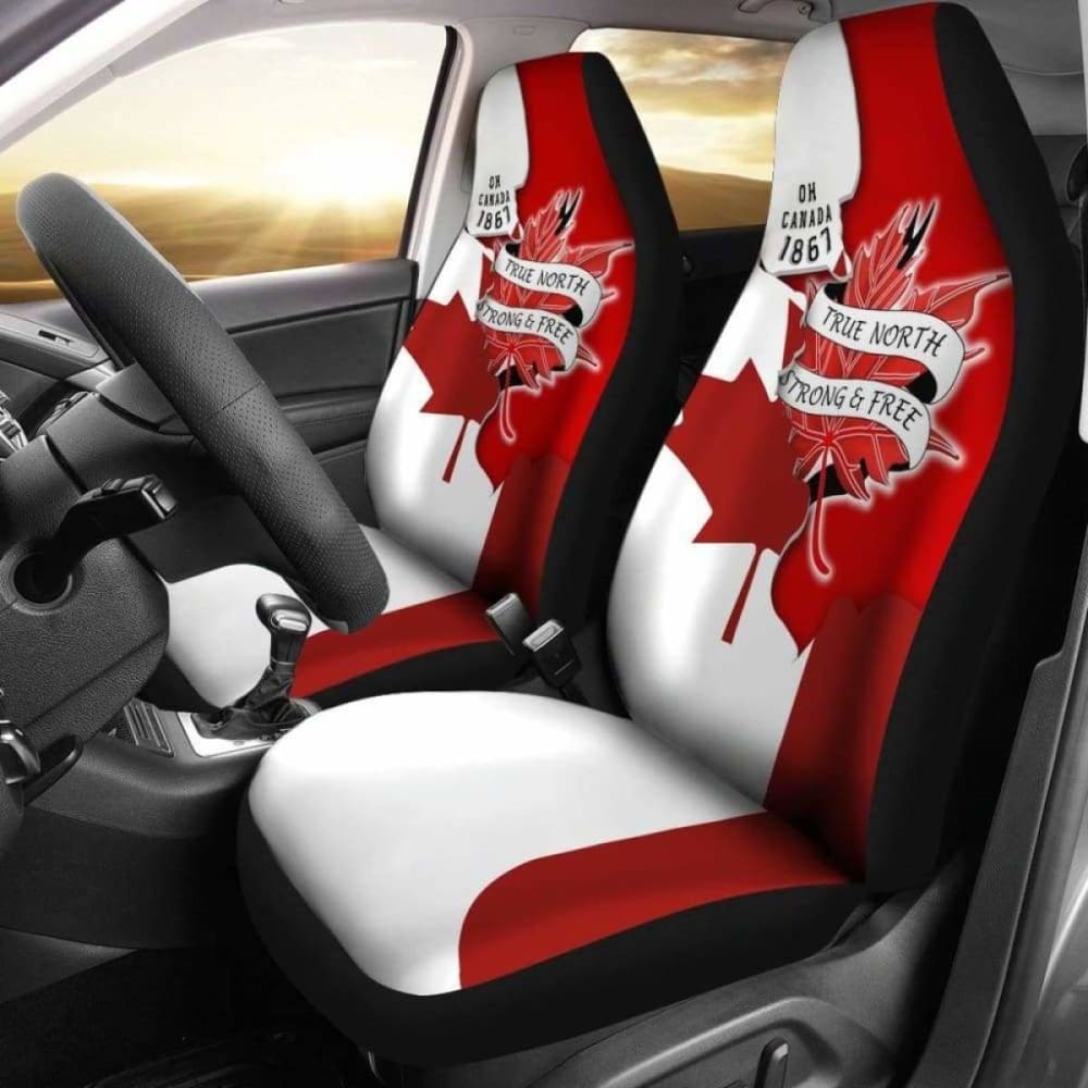 Canada Day True North Strong And Free Maple Leaf Car Seat Covers 2 174914 - YourCarButBetter