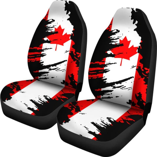 Canada Flag Painting Car Seat Cover 2 550317 - YourCarButBetter
