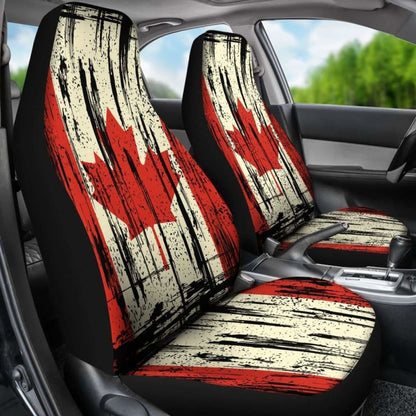 Canada Grunge Flag Car Seat Cover 1 232125 - YourCarButBetter