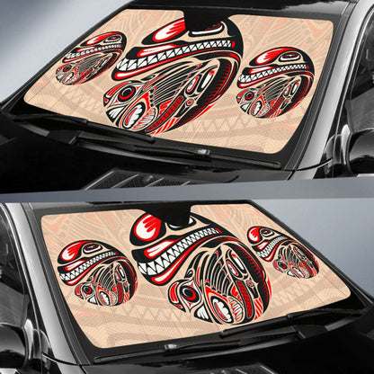 Canada Haida Eagle And Killer Dog Car Auto Sun Shades 211901 - YourCarButBetter