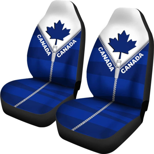 Canada In Me Blue Car Seat Covers Zipper Style2 550317 - YourCarButBetter
