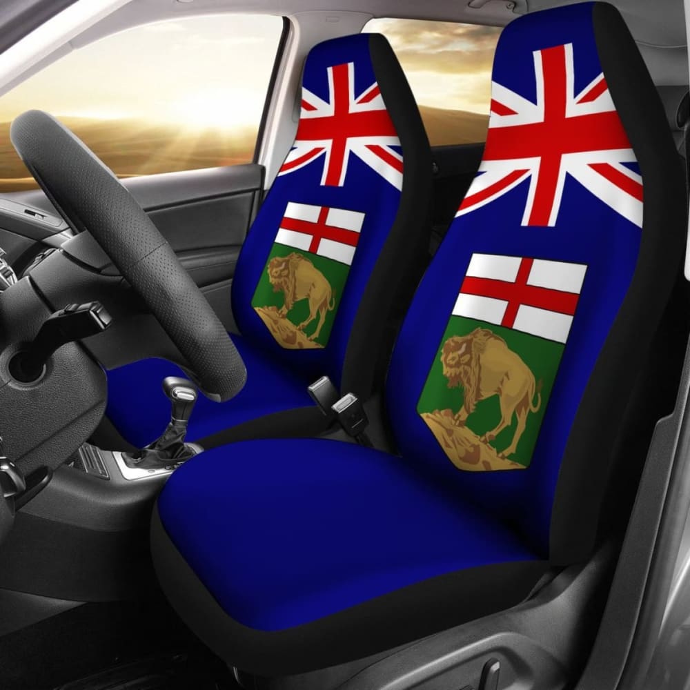 Canada Manitoba Flag Car Seat Covers 550317 - YourCarButBetter