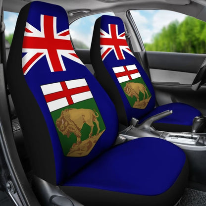 Canada Manitoba Flag Car Seat Covers 550317 - YourCarButBetter