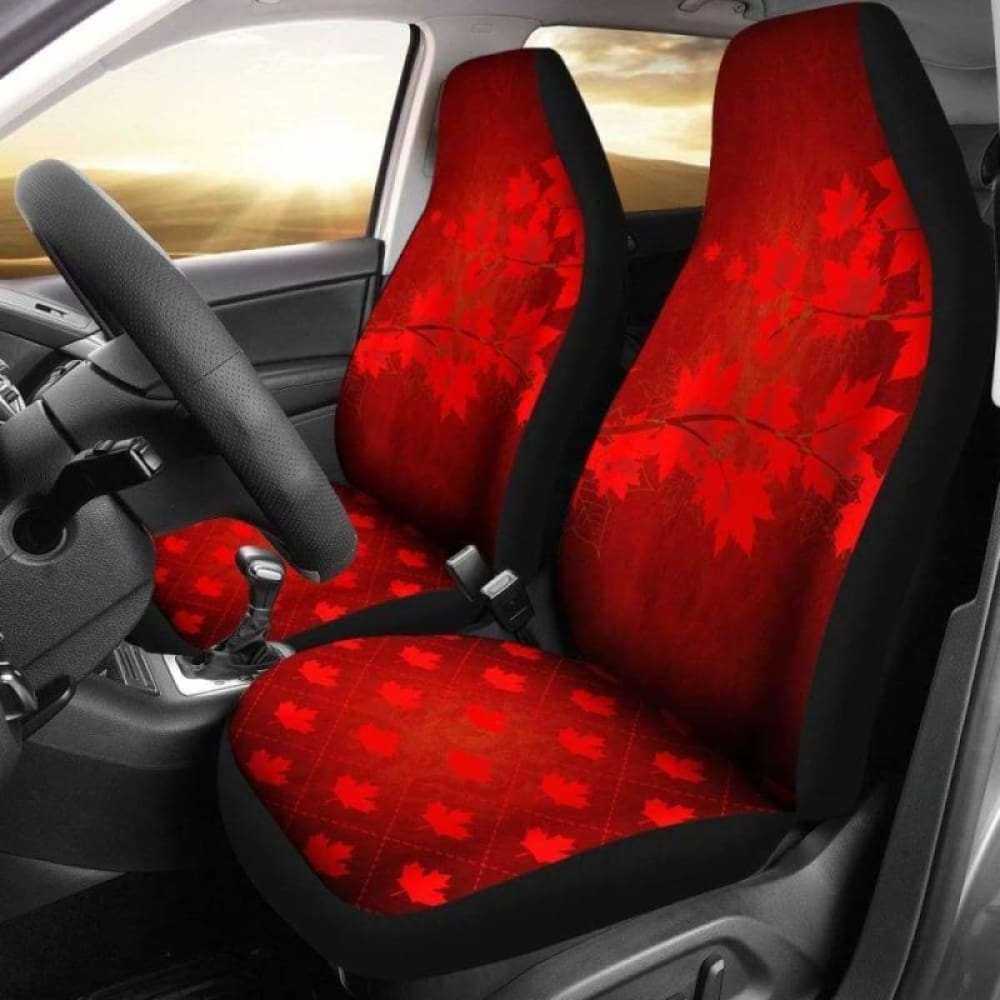 Canada Maple Leaf Red Car Seat Covers 04 9 174914 - YourCarButBetter