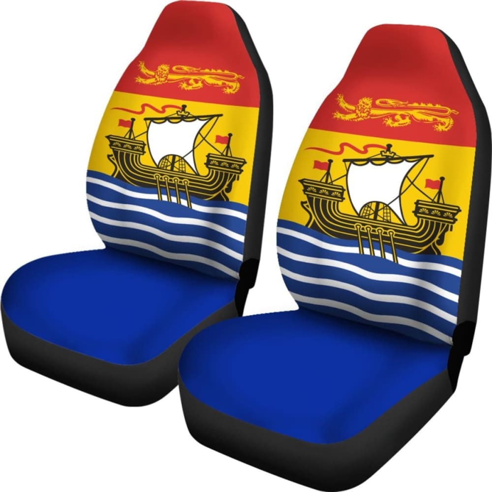 Canada New Brunswick Flag Car Seat Covers 550317 - YourCarButBetter