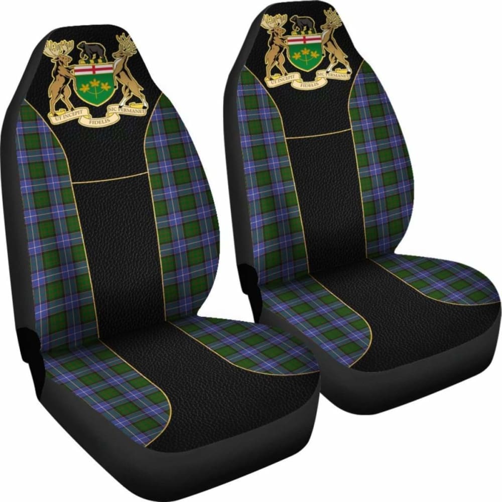 Canada Ontario Coat Of Arms Golden Car Seat Covers Amazing 105905 - YourCarButBetter