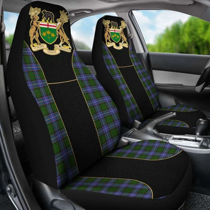 Canada Ontario Coat Of Arms Golden Car Seat Covers Amazing 105905 - YourCarButBetter