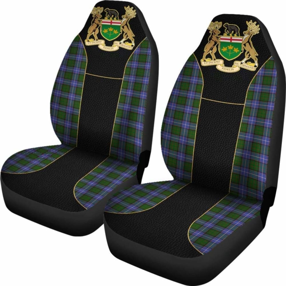 Canada Ontario Coat Of Arms Golden Car Seat Covers Amazing 105905 - YourCarButBetter