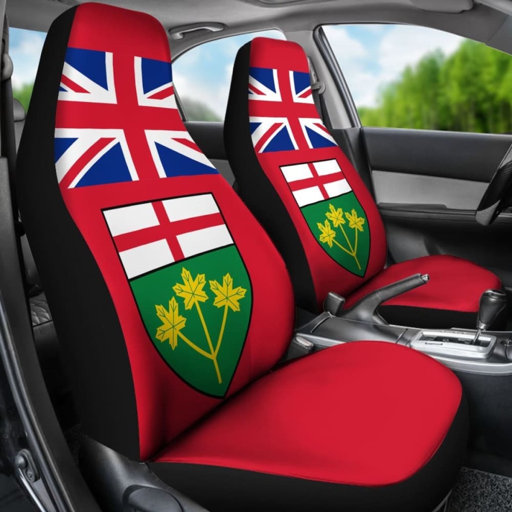 Canada Ontario Flag Car Seat Covers 550317 - YourCarButBetter