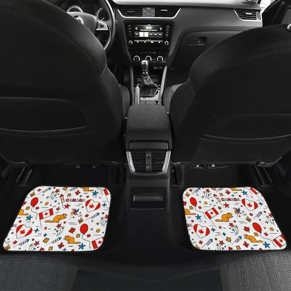 Canada Pattern Print Design 03 Front And Back Car Mats 550317 - YourCarButBetter