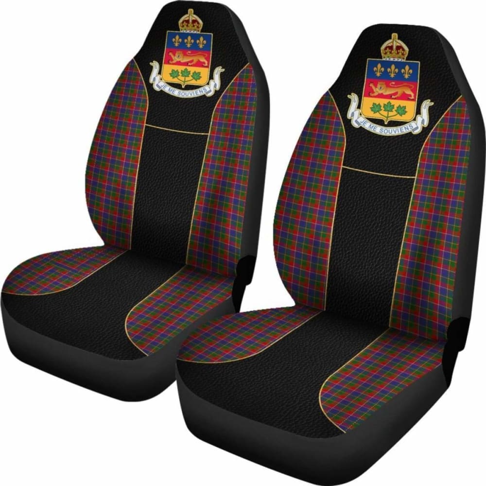 Canada Quebec Coat Of Arms Golden Car Seat Covers Amazing 105905 - YourCarButBetter