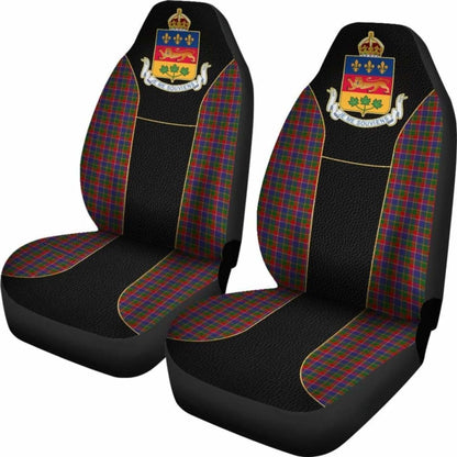 Canada Quebec Coat Of Arms Golden Car Seat Covers Amazing 105905 - YourCarButBetter