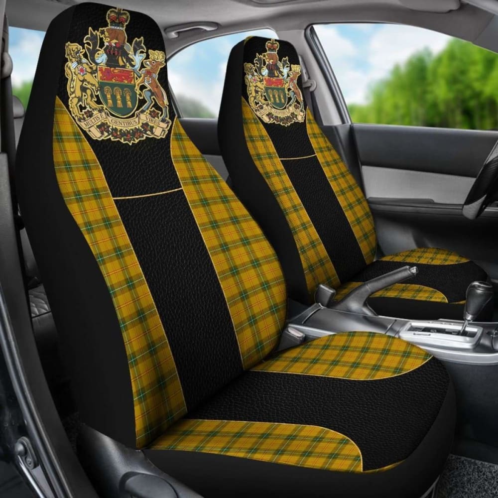 Canada Saskatchewan Coat Of Arms Golden Car Seat Covers Amazing 105905 - YourCarButBetter