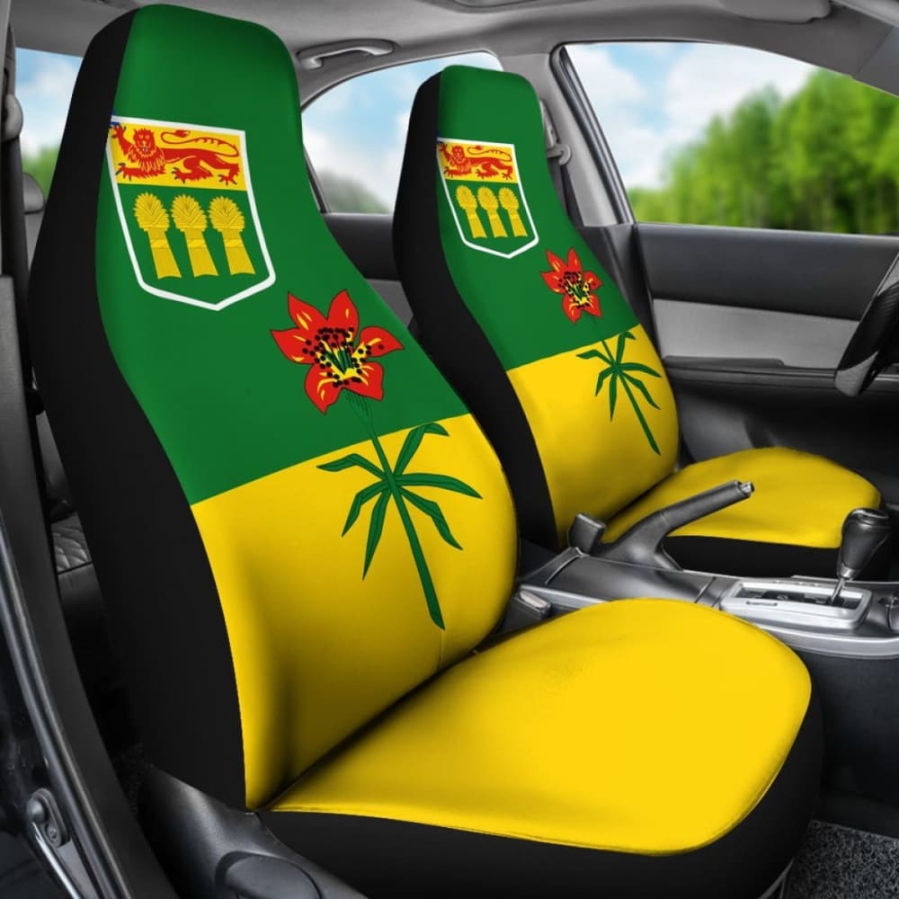 Canada Saskatchewan Flag Car Seat Covers 550317 - YourCarButBetter