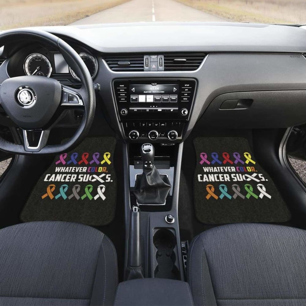 Cancer Whatever Color Cancer Suck Car Floor Mats 210101 - YourCarButBetter