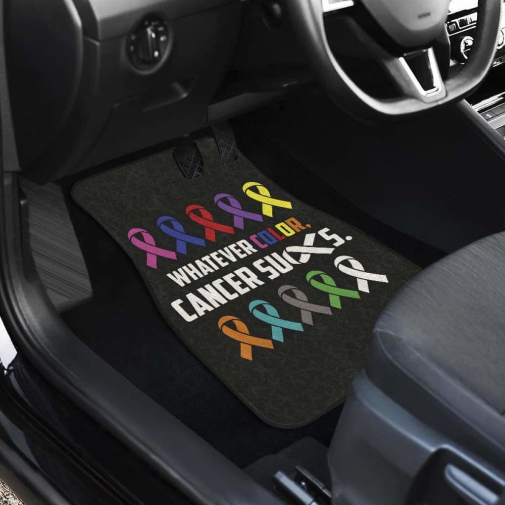 Cancer Whatever Color Cancer Suck Car Floor Mats 210101 - YourCarButBetter
