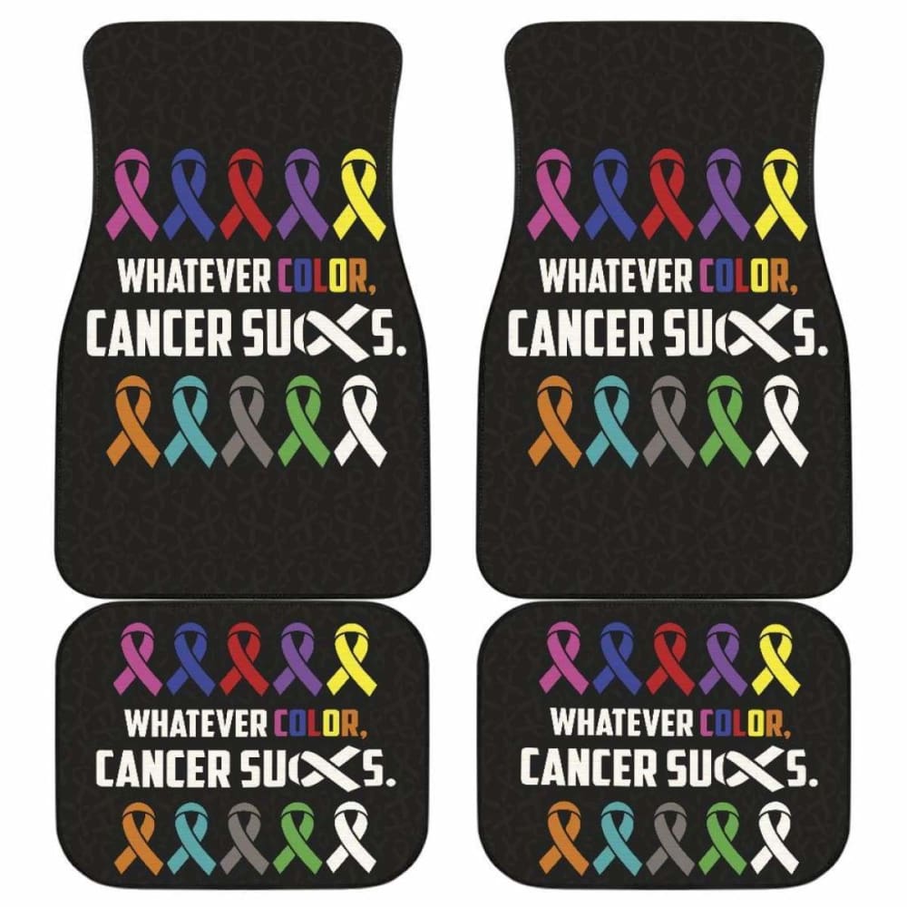 Cancer Whatever Color Cancer Suck Car Floor Mats 210101 - YourCarButBetter