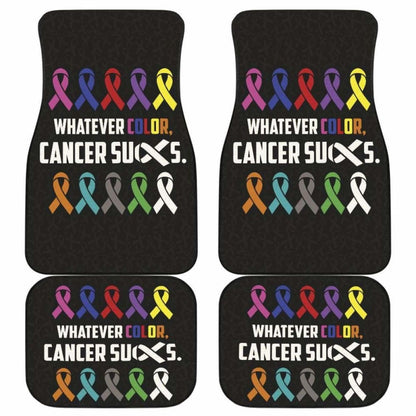 Cancer Whatever Color Cancer Suck Car Floor Mats 210101 - YourCarButBetter