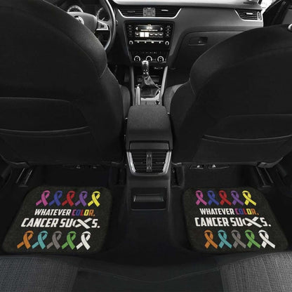 Cancer Whatever Color Cancer Suck Car Floor Mats 210101 - YourCarButBetter