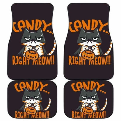 Candy Right Meow Halloween Car Floor Mats 102802 - YourCarButBetter