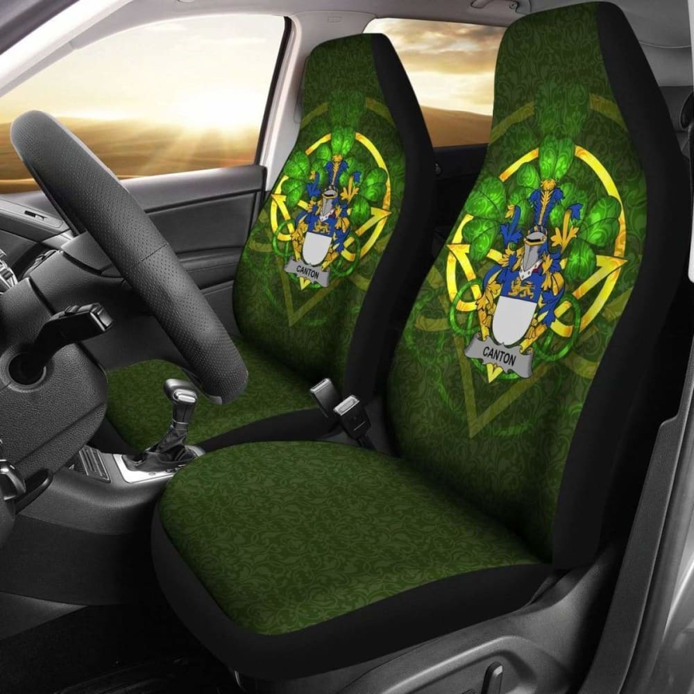 Canton Ireland Car Seat Cover Celtic Shamrock (Set Of Two) 154230 - YourCarButBetter