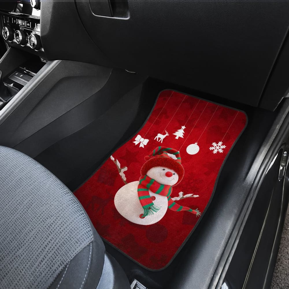 Car Floor Mats Christmas Snowman Auto Accessories 211903 - YourCarButBetter