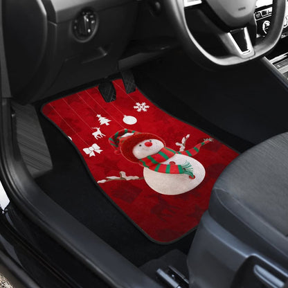 Car Floor Mats Christmas Snowman Auto Accessories 211903 - YourCarButBetter