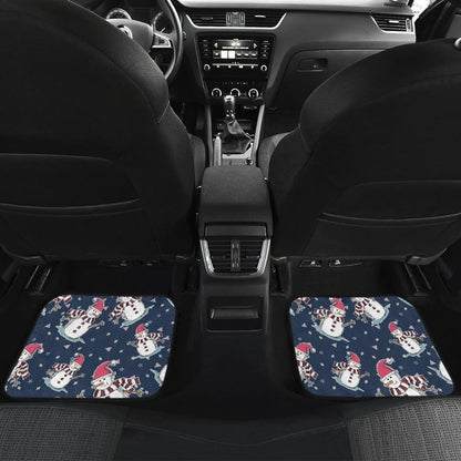 Car Floor Mats Cute Snowman Winter Universal Auto Accessories 211903 - YourCarButBetter