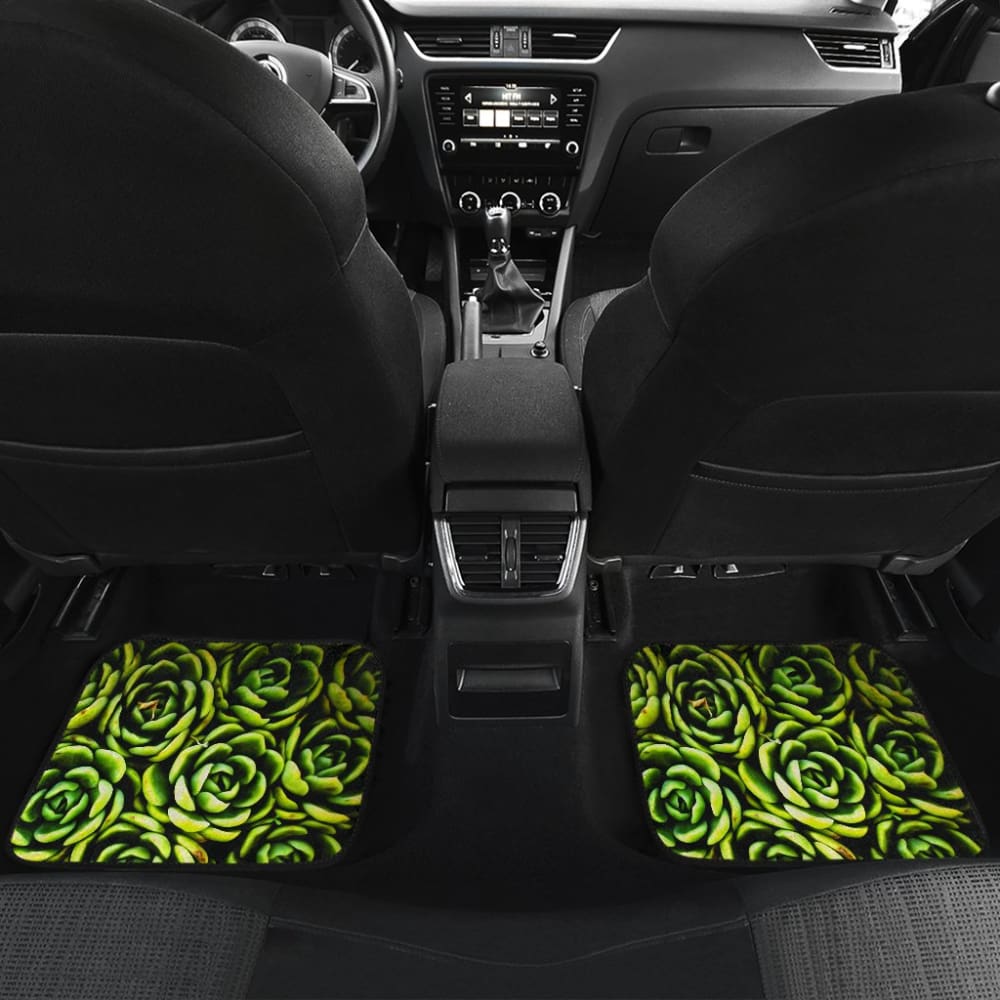 Car Floor Mats Green Flower Succulents Amazing Gift Ideas 212601 - YourCarButBetter