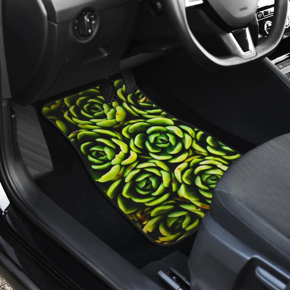 Car Floor Mats Green Flower Succulents Amazing Gift Ideas 212601 - YourCarButBetter