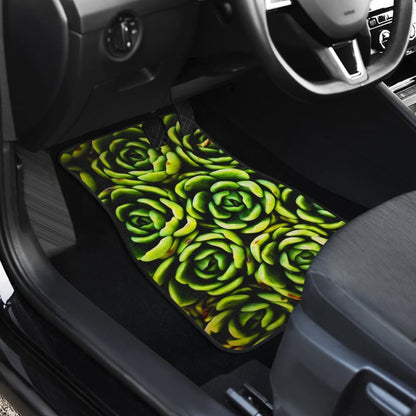 Car Floor Mats Green Flower Succulents Amazing Gift Ideas 212601 - YourCarButBetter