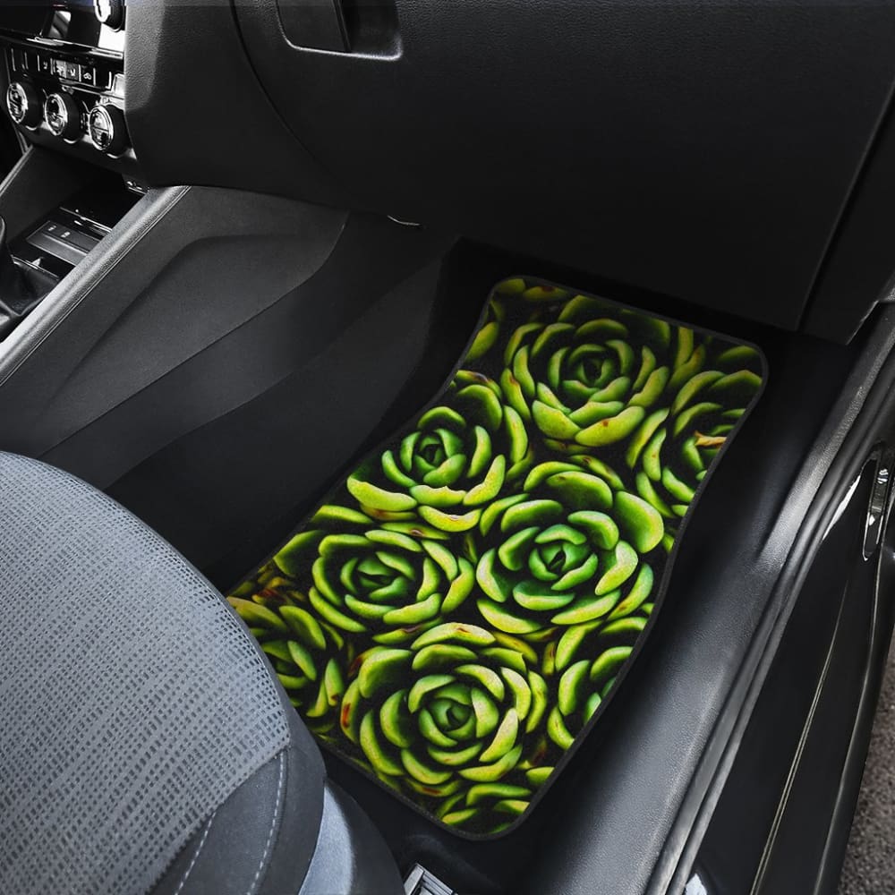 Car Floor Mats Green Flower Succulents Amazing Gift Ideas 212601 - YourCarButBetter