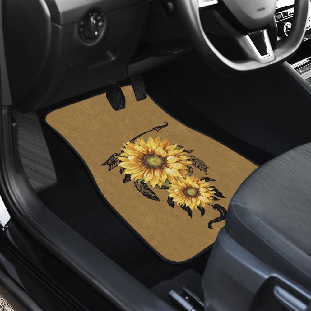Car Floor Mats Native American Indian Sunflower Dream Catcher 210602