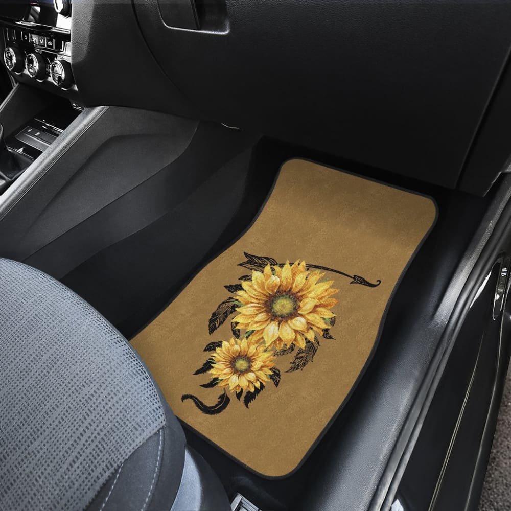 Car Floor Mats Native American Indian Sunflower Dream Catcher 210602