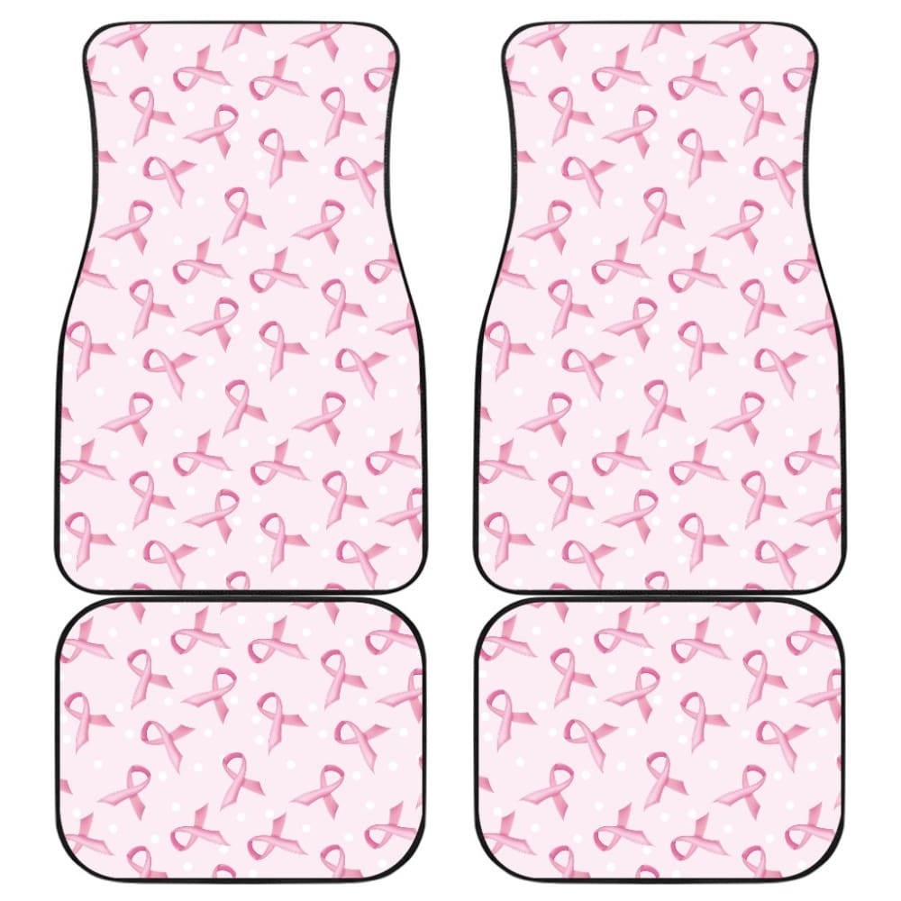 Car Floor Mats Pink Ribbon For Breast Cancer Awareness 210603 - YourCarButBetter