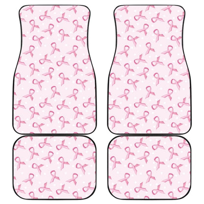 Car Floor Mats Pink Ribbon For Breast Cancer Awareness 210603 - YourCarButBetter