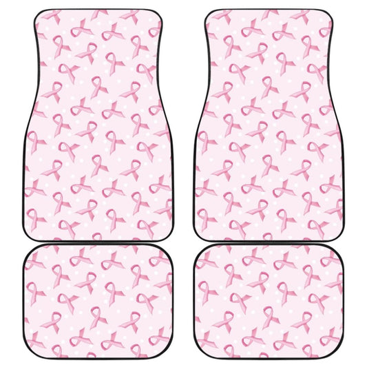Car Floor Mats Pink Ribbon For Breast Cancer Awareness 210603 - YourCarButBetter