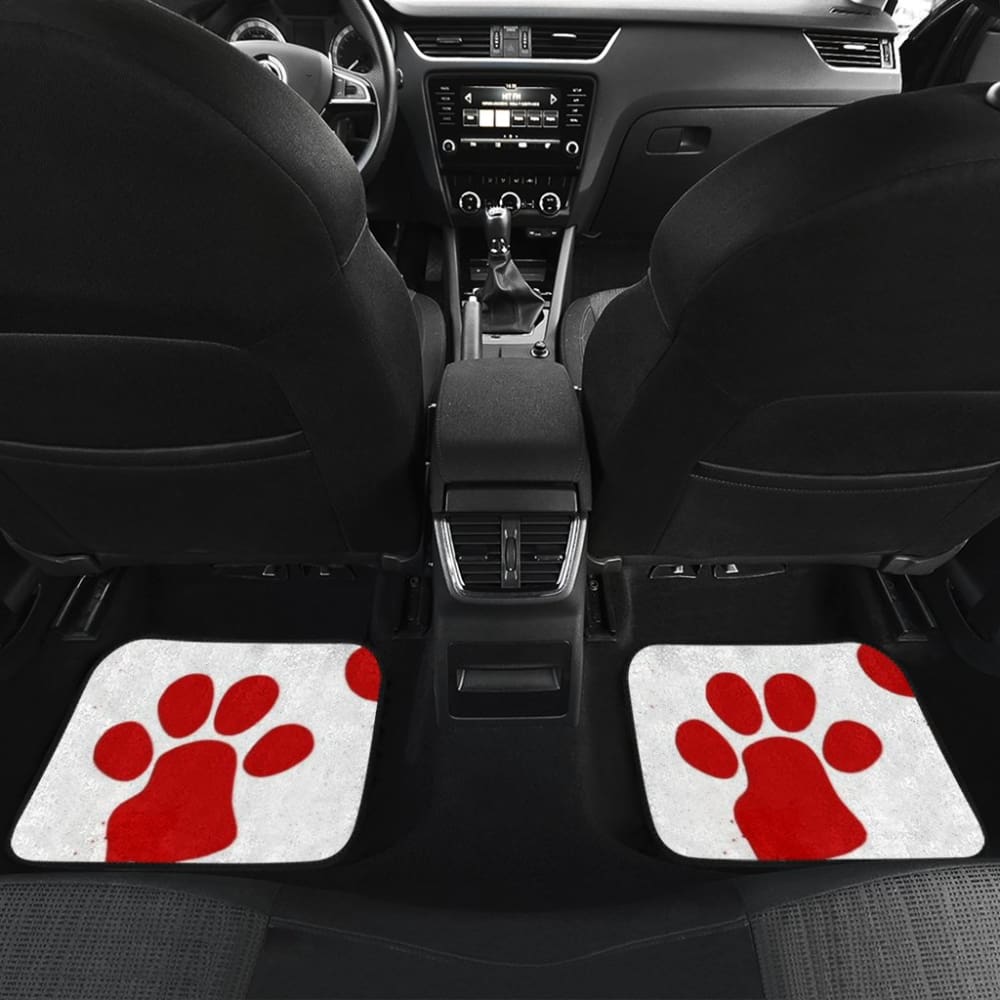 Car Floor Mats Red Blood Paw Print 210605 - YourCarButBetter