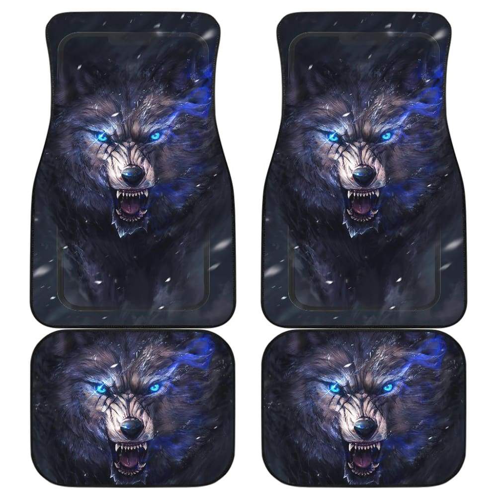 Car Floor Mats Wolf Sharp Eyes Ferocious 212502